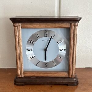BULOVA MANTEL CLOCK -THE WOODBURY- WITH HARMONIC CHIMES B1657 - Working!!!